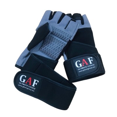 Gray & Black Weight Lifting Gloves